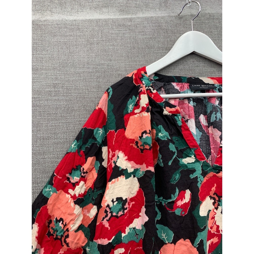 Lane Bryant Swing Notch Neck Popover Blouse Top Women 22 Multicolor Floral Print - Picture 3 of 10